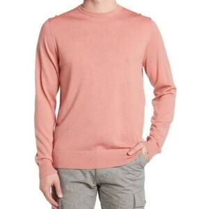Rodd & Gunn NWT Selwyn 100% Merino Wool Crew Neck Sweater Blush Color Size M